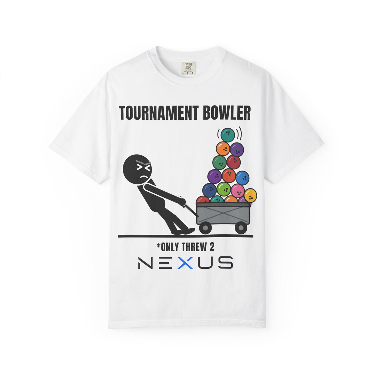 Tournament Bowler funny bowling meme t-shirt, White, NEXUS
