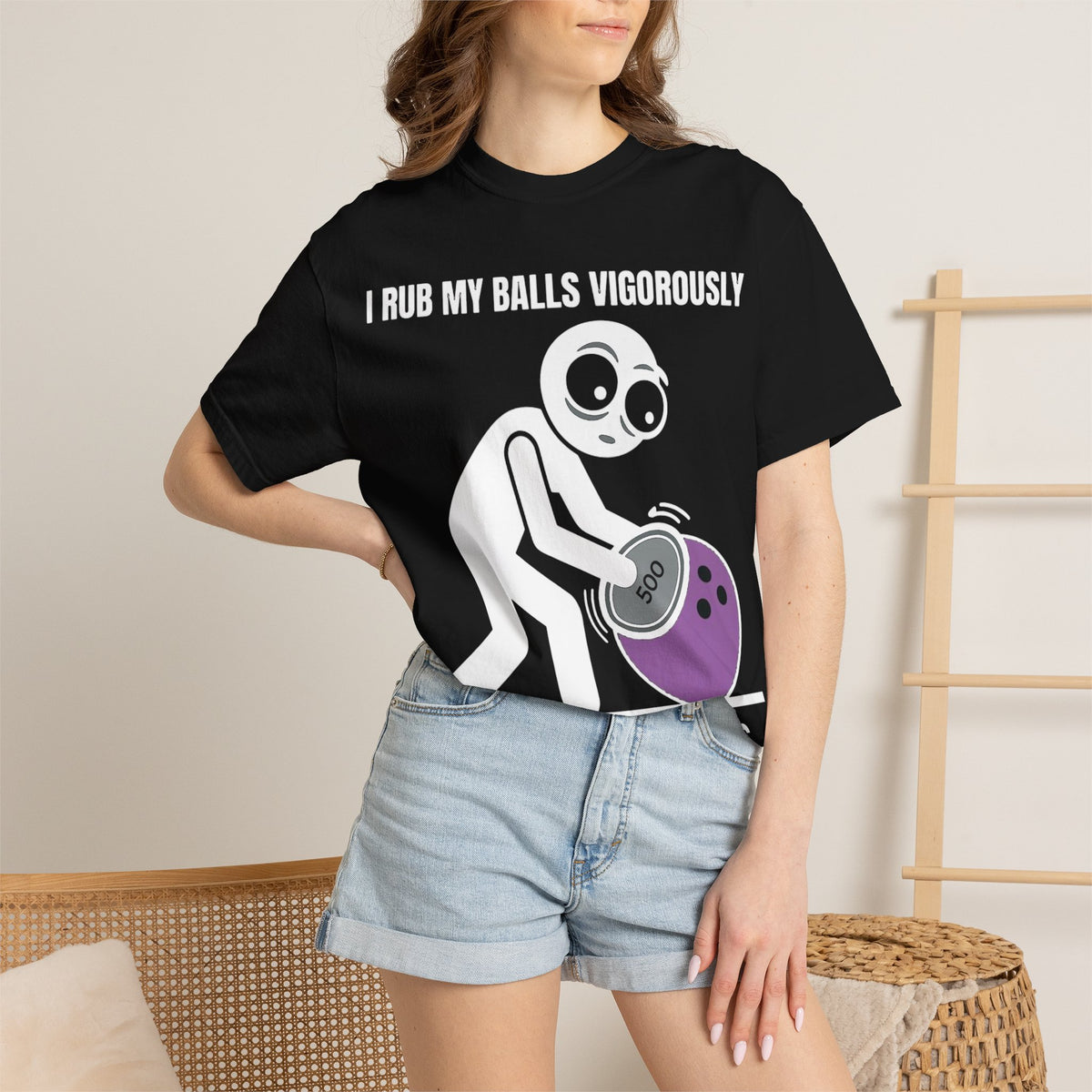 "I Rub My Balls Vigorously" Nexus Graphic Tee