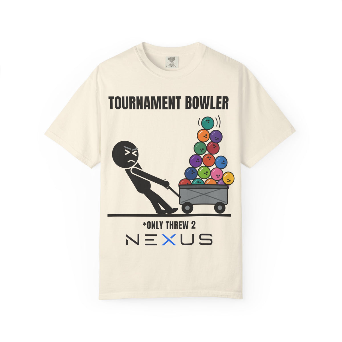 Tournament Bowler funny bowling meme t-shirt, Ivory, NEXUS